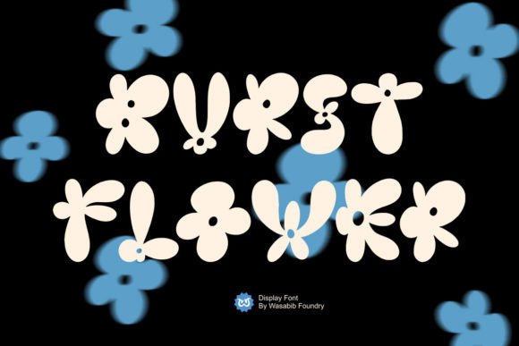 Burst Flower: A Display Font for Editorial Elegance