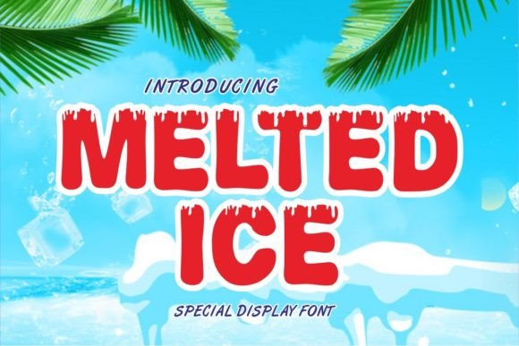 Melted Ice: A Bold Display Font for Beverage Branding