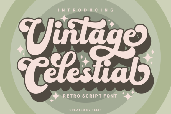 Vintage Celestial Font: A Timeless Design Asset for Web Creators